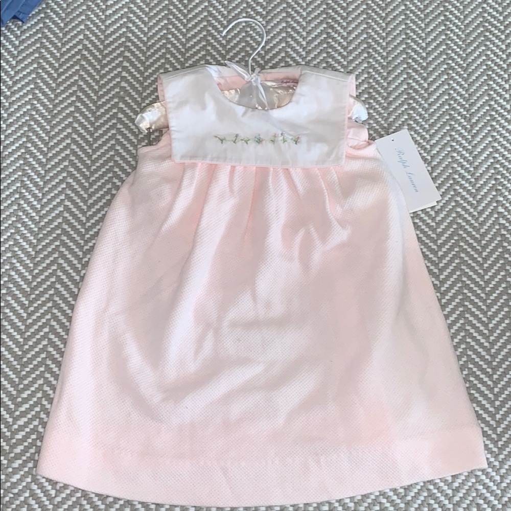 Ralph Lauren pique dress with embroidered detail
